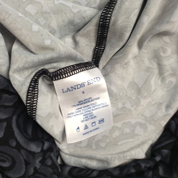 Lands’ End Paisley Blouson Tankini Top - Picture 3 of 7